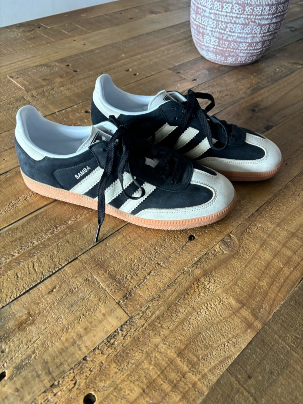 Adidas Black and Cream Samba OG - Picture 5 of 5